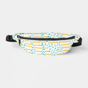 Spots & Stripes 2 in Turquoise, Yellow, and White Bum Bags