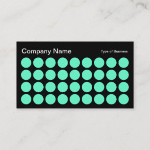 Spots - Turquoise on Black Business Card