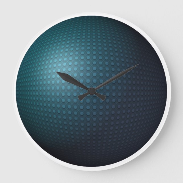 Spotted Ball Sphere 3D Three Dimensional Large Clock (Front)