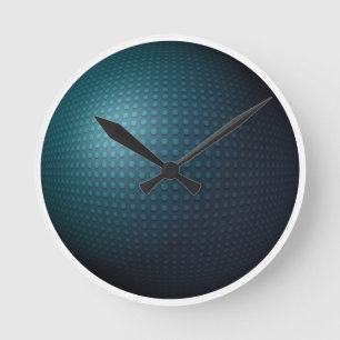 Spotted Ball Sphere 3D Three Dimensional Spotty Round Clock