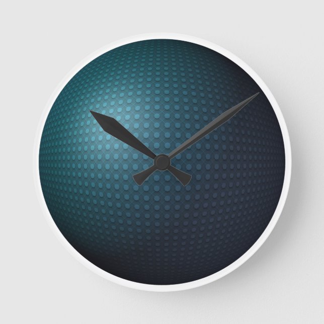 Spotted Ball Sphere 3D Three Dimensional Spotty Round Clock (Front)