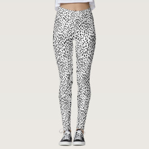 Spotted Black and White Leggings