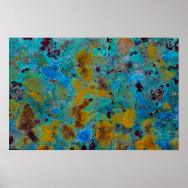 Spotted Blue Chrysocolla Jasper Poster (Front)