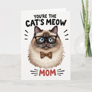 Spotted Bow Tie Mom Card