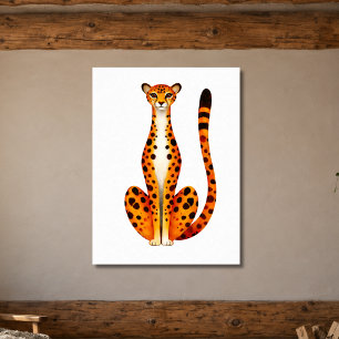 Spotted Cheetah Portrait Poster