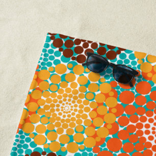 Spotted Circles  Beach Towel