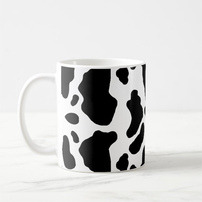 Spotted Cow Print, Cow pattern, Animal fur Coffee Mug (Left)