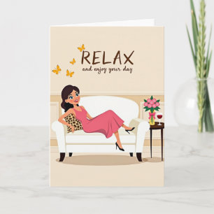 Spotted Cushion Relax Card