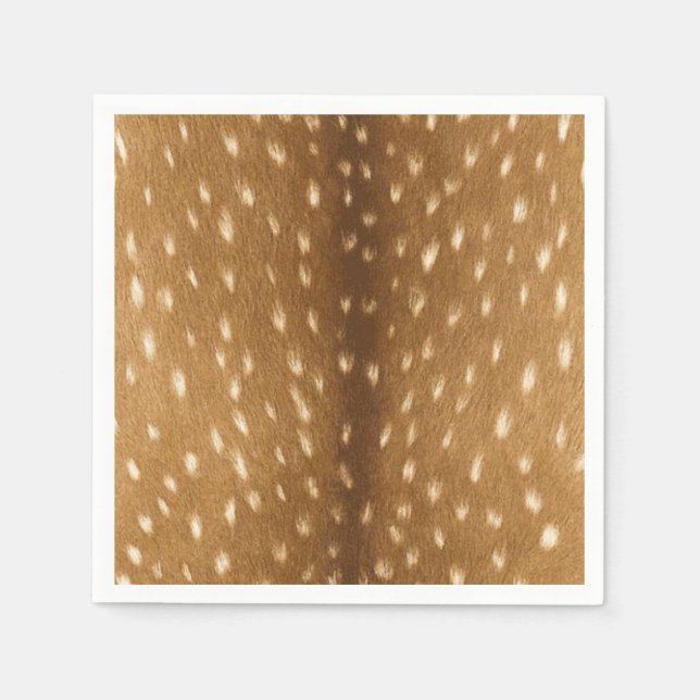 Spotted Deer Fur Fawn Print Napkin (Front)