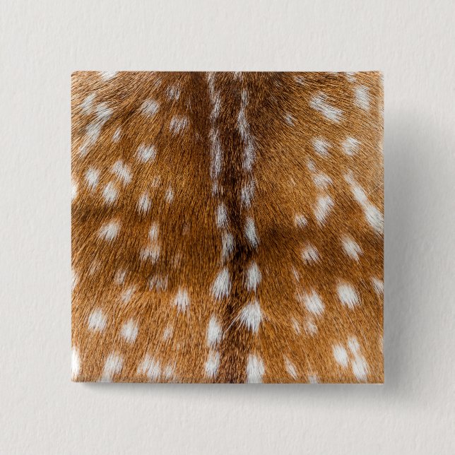 Spotted deer fur texture 15 cm square badge (Front)