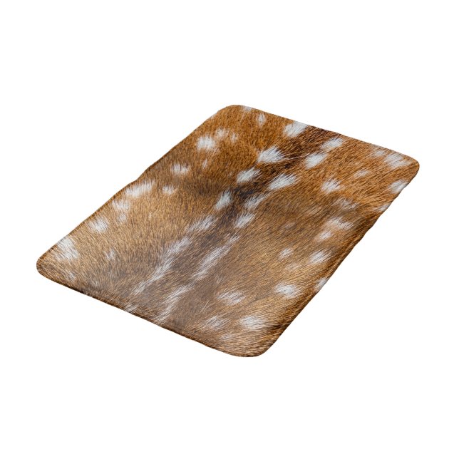 Spotted deer fur texture bath mat (Angled)