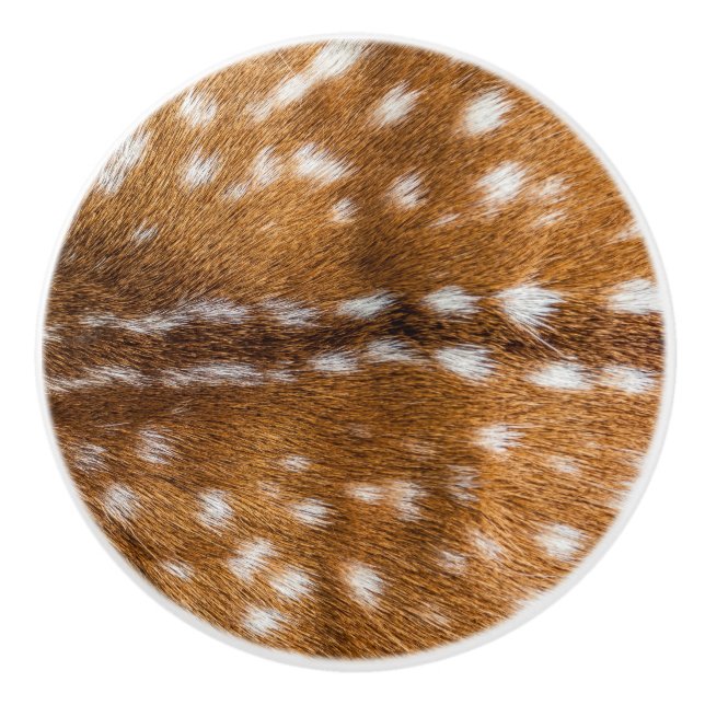 Spotted deer fur texture ceramic knob (Front)