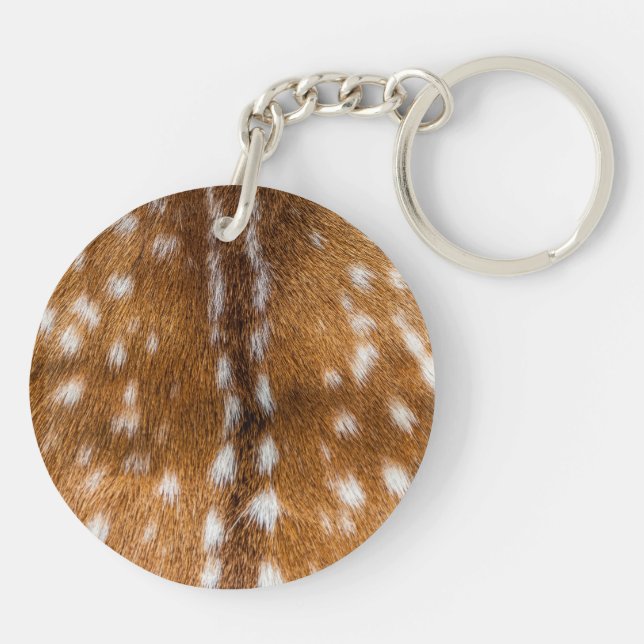 Spotted deer fur texture key ring (Back)
