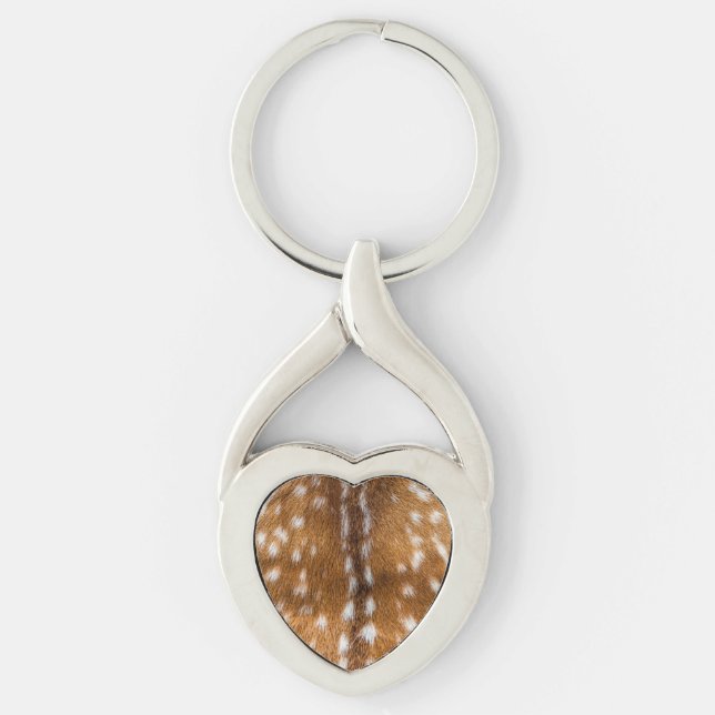 Spotted deer fur texture key ring (Front)