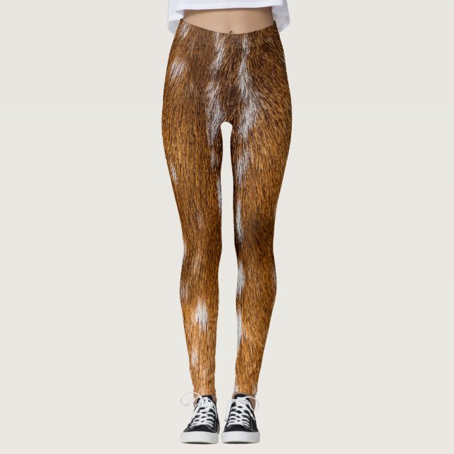 Spotted deer fur texture leggings (Front)