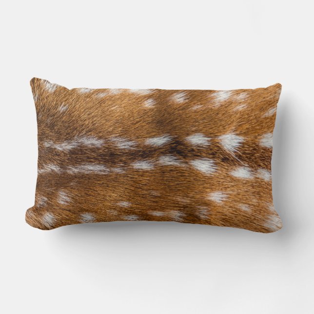 Spotted deer fur texture lumbar cushion (Front)