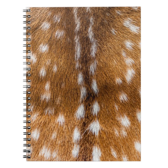 Spotted deer fur texture spiral notebook (Front)
