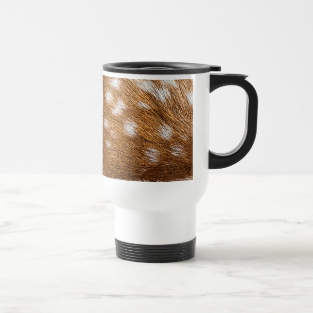 Spotted deer fur texture travel mug (Right)