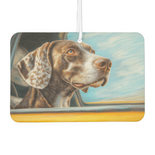 Spotted Dog on a Car Adventure Art Print Car Air Freshener