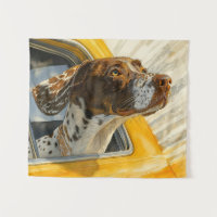 Spotted Dog on Car Ride Art Print
