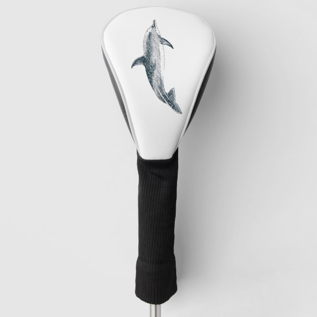 Spotted dolphin golf head cover (Front)