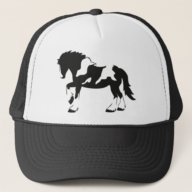 Spotted Draught   Horse Trucker Hat (Front)