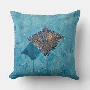 Spotted Eagle Stingray - Ocean Cushion