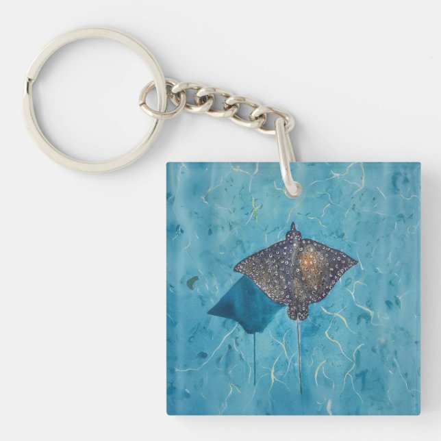 Spotted Eagle Stingray - Ocean Key Ring (Front)