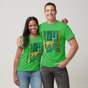 Spotted Fawn in a Fantasy Forest Setting T-Shirt