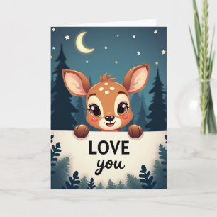 Spotted Fawn Love You Card