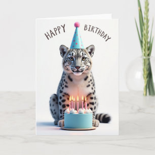 Spotted Feline Birthday Card