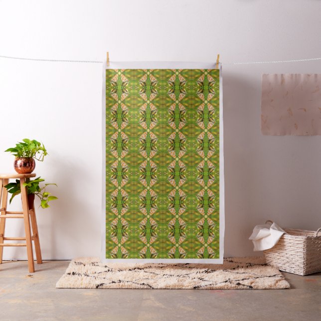 Spotted Fritillary Orange and White Butterfly  Fabric (In Situ)