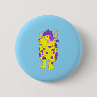 Spotted Fuzzy Monster Button