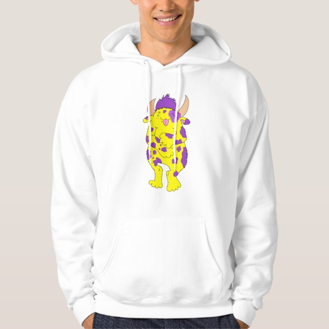 Spotted Fuzzy Monster Hoodie  (Front)