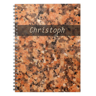 Spotted Geology Stone Texture Surface any Text Spiral Notebook
