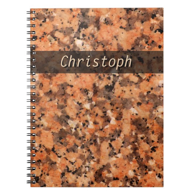 Spotted Geology Stone Texture Surface any Text Spiral Notebook (Front)