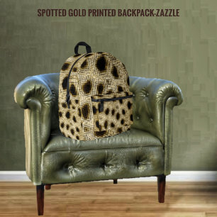 Spotted Gold Printed Backpack
