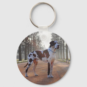 Spotted Great Dane Keychain – Great Dane gift