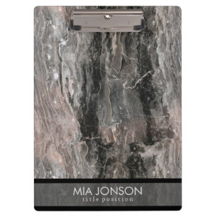 Spotted Grey Tones Marble Stone Texture Clipboard