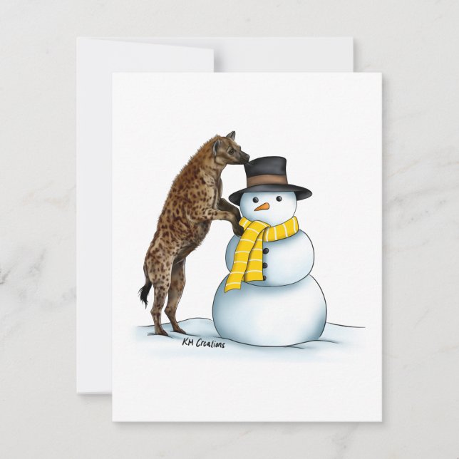 Spotted hyena - holiday card (Front)