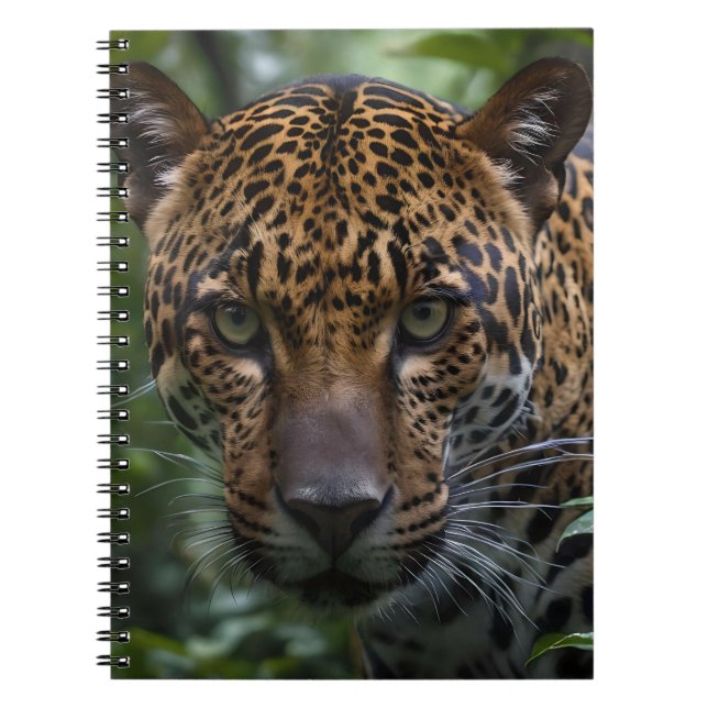 Spotted Jaguar Is Stalking In The Forest, Notebook (Front)