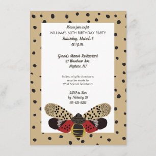 Spotted Lanternfly Bug Personalised Invitation