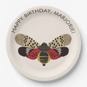 Spotted Lanternfly Bug Personalised Party Paper Plate