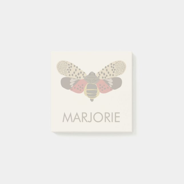Spotted Lanternfly Bug Personalised Post-it Notes (Front)