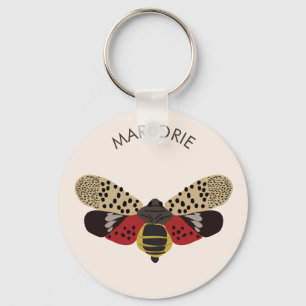 Spotted Lanternfly Bug Personalized Key Ring