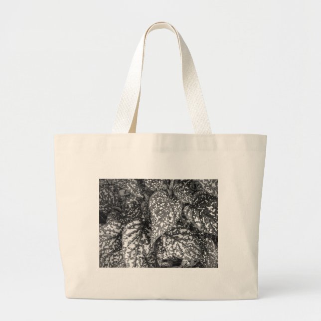 Spotted Leaves Large Tote Bag (Front)