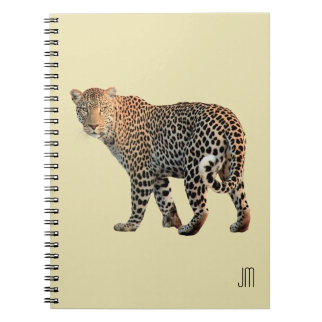 Spotted Leopard Wild Cat Photograph Spiral Notebook (Front)