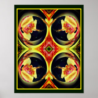 Spotted Lily Floral Abstract Art Poster
