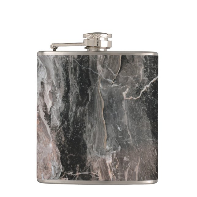Spotted Marble Stone Hip Flask (Front)