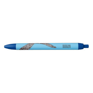 Spotted moray eel cartoon illustration black ink pen